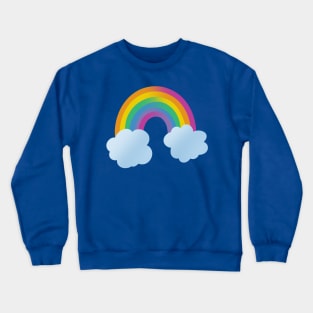 Beautiful Simple Ombre Rainbow with Clouds Crewneck Sweatshirt